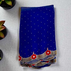 Elegant Blue Saree- Party Wear - Fancy