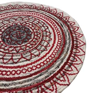 Handmade Round Wool Rope Doormat – 60 cm
