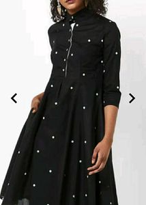 Ajio Polka Dot Print A Line Kurti