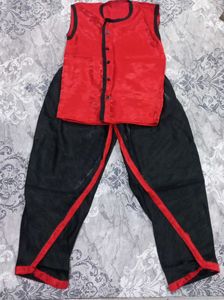 Traditional Red & Black Outfit
