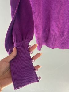 Purple Turtleneck Sweater