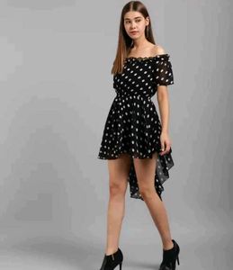 Polka Dot Hi-Low Dress