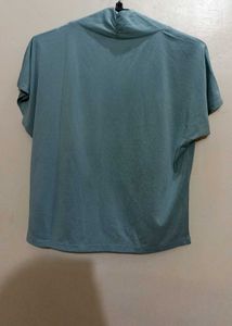 Elegant Teal V-Neck Top