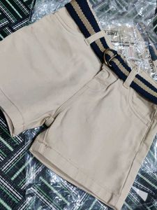 Khaki Belted Shorts