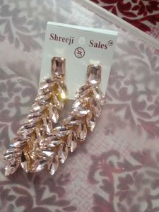 Sparkling Blush Crystal Drop Earrings