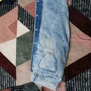 Flare Jeans with Button Detail