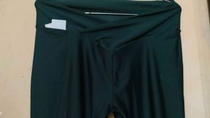 Dark Green V Cut  Leggings