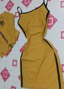 Adidas Mustard Yellow Track Jacket &amp; Dress Set🧡