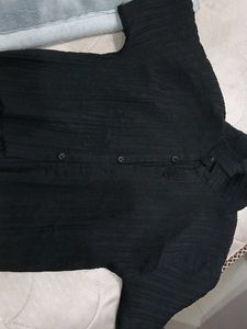 Black Textured Shirt