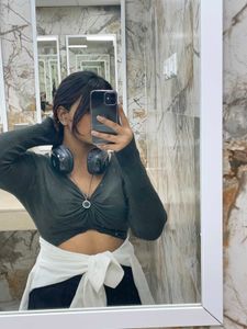 Crop Top With Thumb Hole