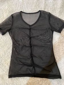 Black Mesh Top