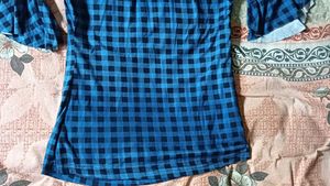 Blue Checkered Top