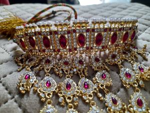 Red &amp; Gold Indian Choker
