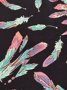 Feather Print Mini Skirt