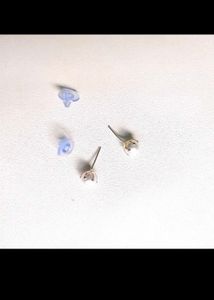 Pure Silver Pearl Stud Earrings