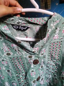 Stylish Sage Green Floral Top