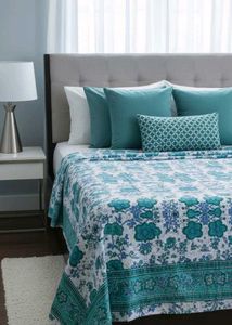 Cotton floral Bed Sheet 🩵