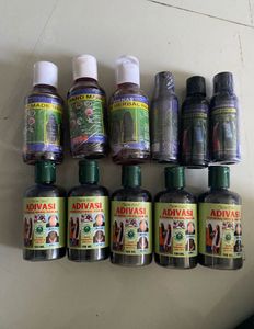 Adivasi &amp; Hiknas Herbal Hair Oil Bundle pack of 11