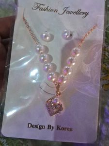 Pearl Necklace &amp; Earring Set