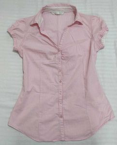 Y2K Pink Button Down Shirt