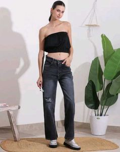 Shein Strapless Elasticated Waist Pleated Short