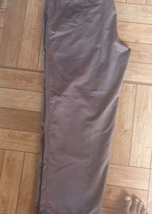 Gray Cropped Casual Pants