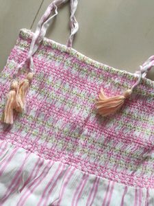 Pink Dress With 2 Sides Pocket