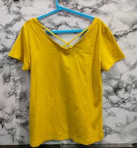 Yellow Back Detail Top