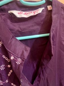 Purple Kurta With Lavender Dupatta