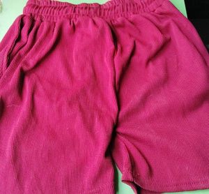 Burgundy Corduroy Shorts