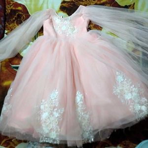 Fluffy Butterfly Long Frock