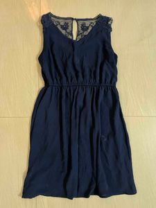 Navy Blue Lace Dress