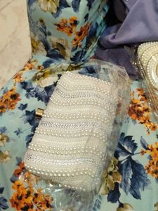 Pearl &amp; Rhinestone Evening Clutch