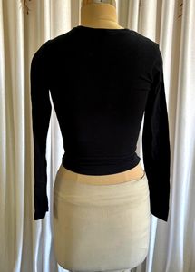 Zara Trafaluc Black Twisted Tshirt( Women&#39;s)