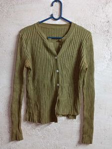 Ladies Winter Fashion Cardigan Sweater Olive