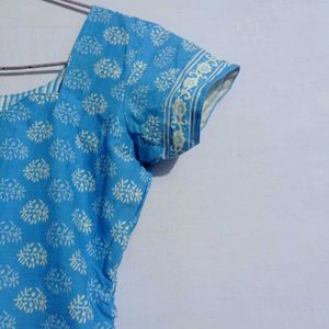 Blue Kurta With Duppatta