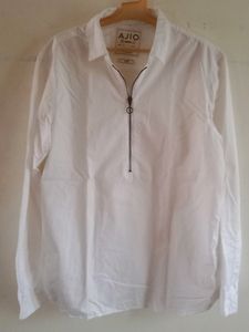 Amazing White Quarter Zip Tee