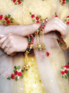 Colorful Haldi Bangles 4 Piece