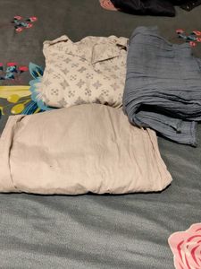 Floral Embroidered Cotton Suit