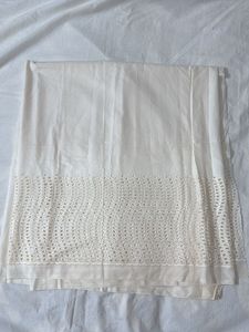 Pure Cotton Hakoba Cutwork Cream Fabric