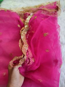 New Net Embroidery Paper Mirror Duppata