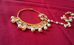 Bridal Premium Quality Nose Pin With Chain