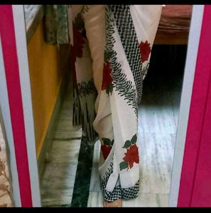 Floral Print Saree
