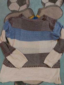 Vintage Striped Knit Sweater