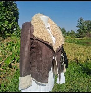 Brown Faux Shearling Jacket
