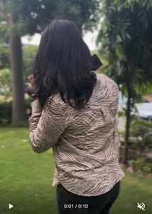 Patterned Button-Up Shirt