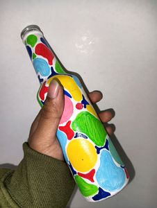 Hand Painted Glass Bottle