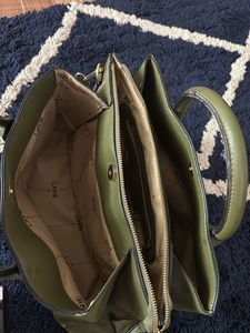 Olive Green Solid Handheld Bag