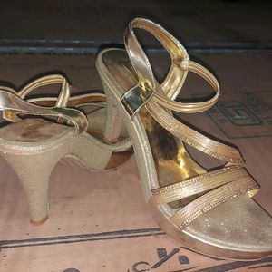 Sparkly Gold Heels