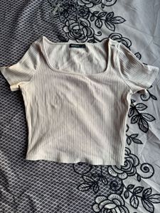 Ribbed Square Neck Crop Top